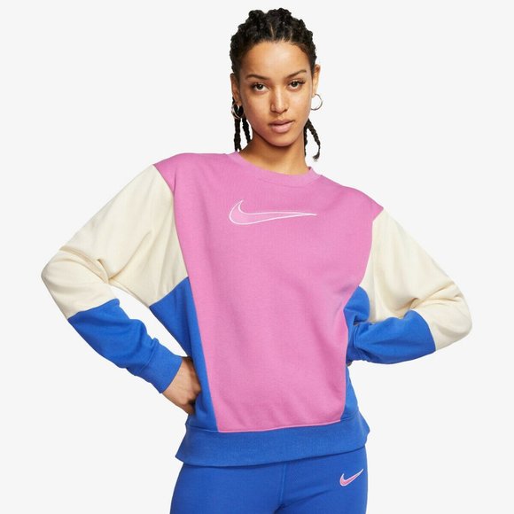 nike sportswear colour block crew sweatshirt
